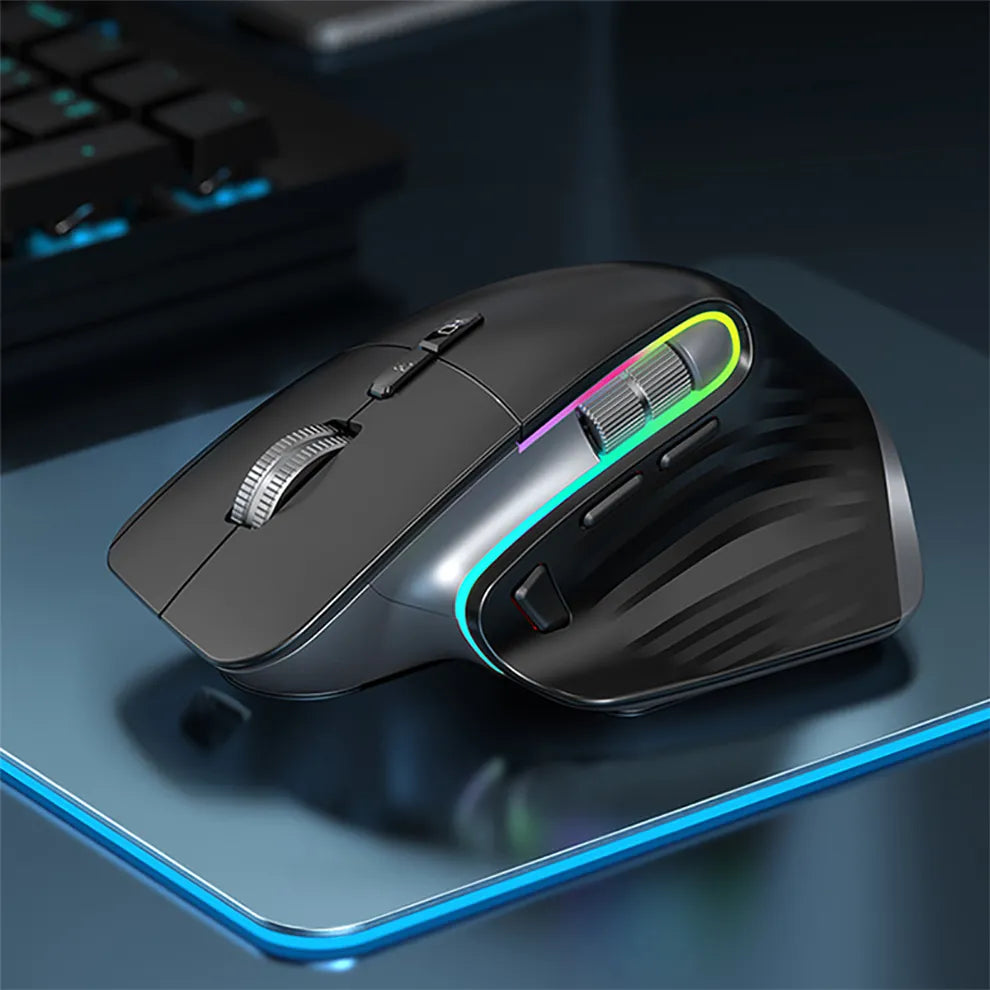 Wireless Gaming Mouse,Double Mode 2.4G/Bluetooth Mouse Gaming,Honeycomb  Shell,Adjustable DPI,RGB Backlit,Rechargeable Computer Mouse for  Laptop,PC,Mac