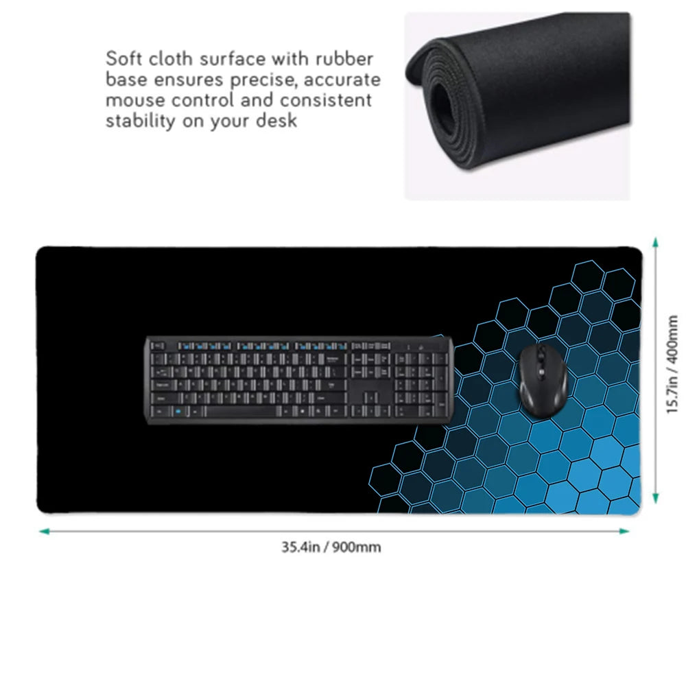 Geometric Gaming Accessories MousePads Computer Laptop Gamer Extended Mouse Mat Large Anime Mouse Pad Rubber Keyboards Table Mat